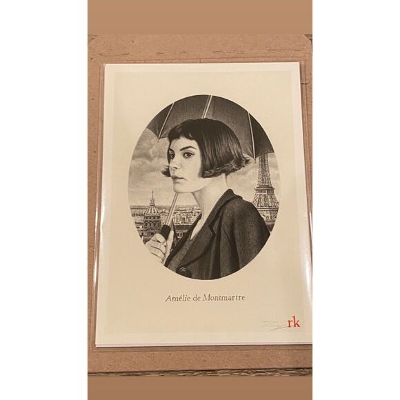 Amelie Print Rory Kurtz Art Print Limited Edition 50 Audrey Tautou Rare SIGNED - Picture 1 of 1